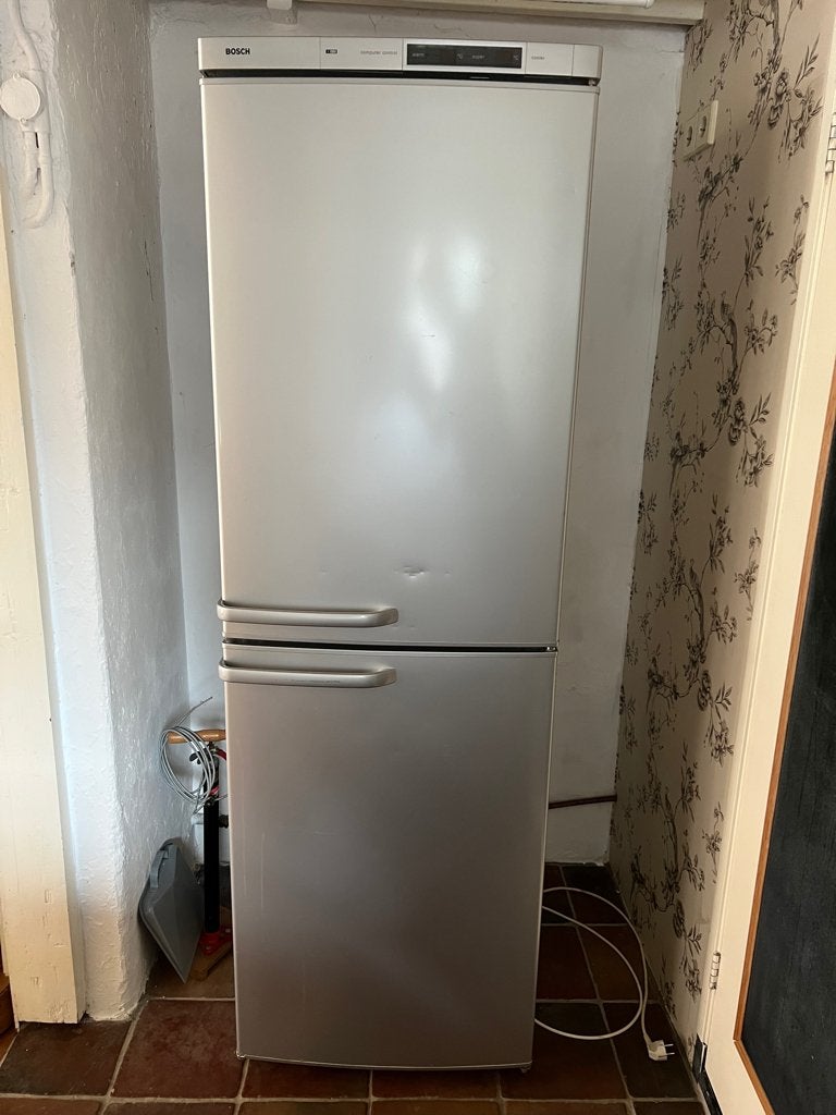 Bosch RVS koelvriescombinatie, Ophalen, Gebruikt, 200 liter of meer, Met aparte vriezer