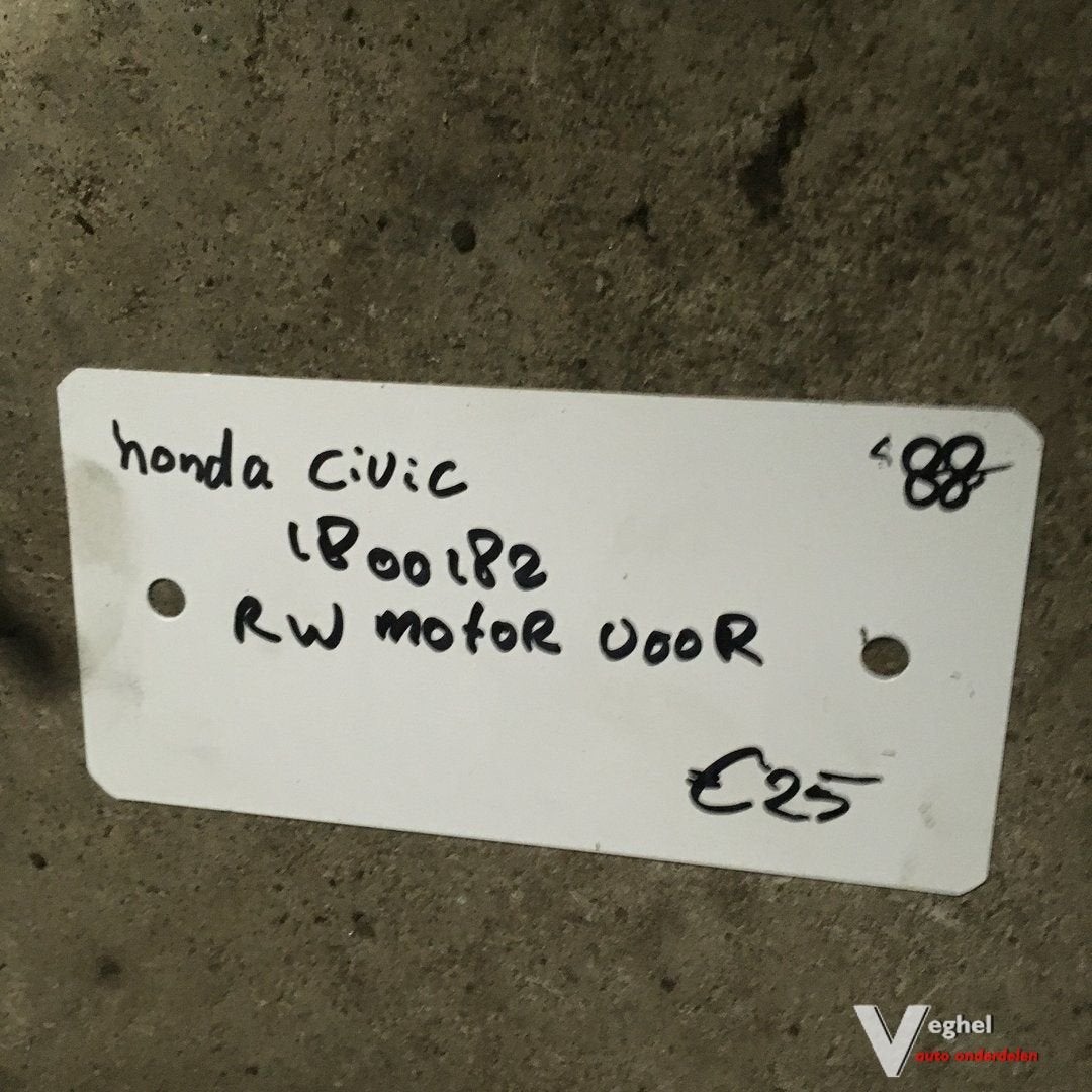 Honda Civic 1988 Wagennr 1800182  Ruitenwissermechaniek zond, Auto-onderdelen, Gebruikt, -, -, Ophalen of Verzenden