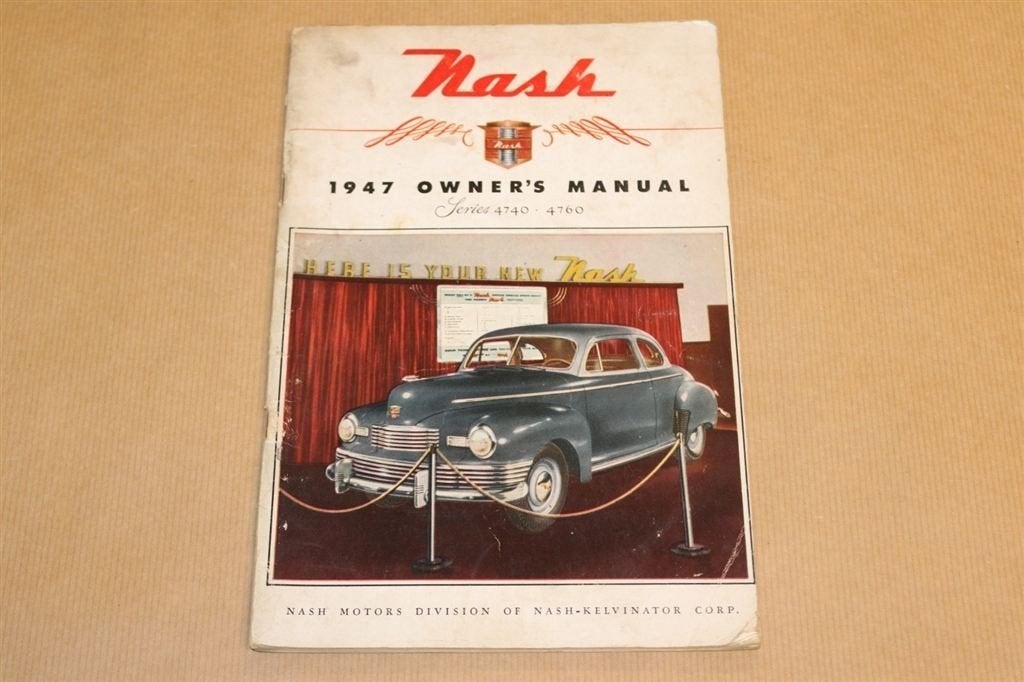 Nash 1947 Owner\'s Manual !!, Ophalen of Verzenden