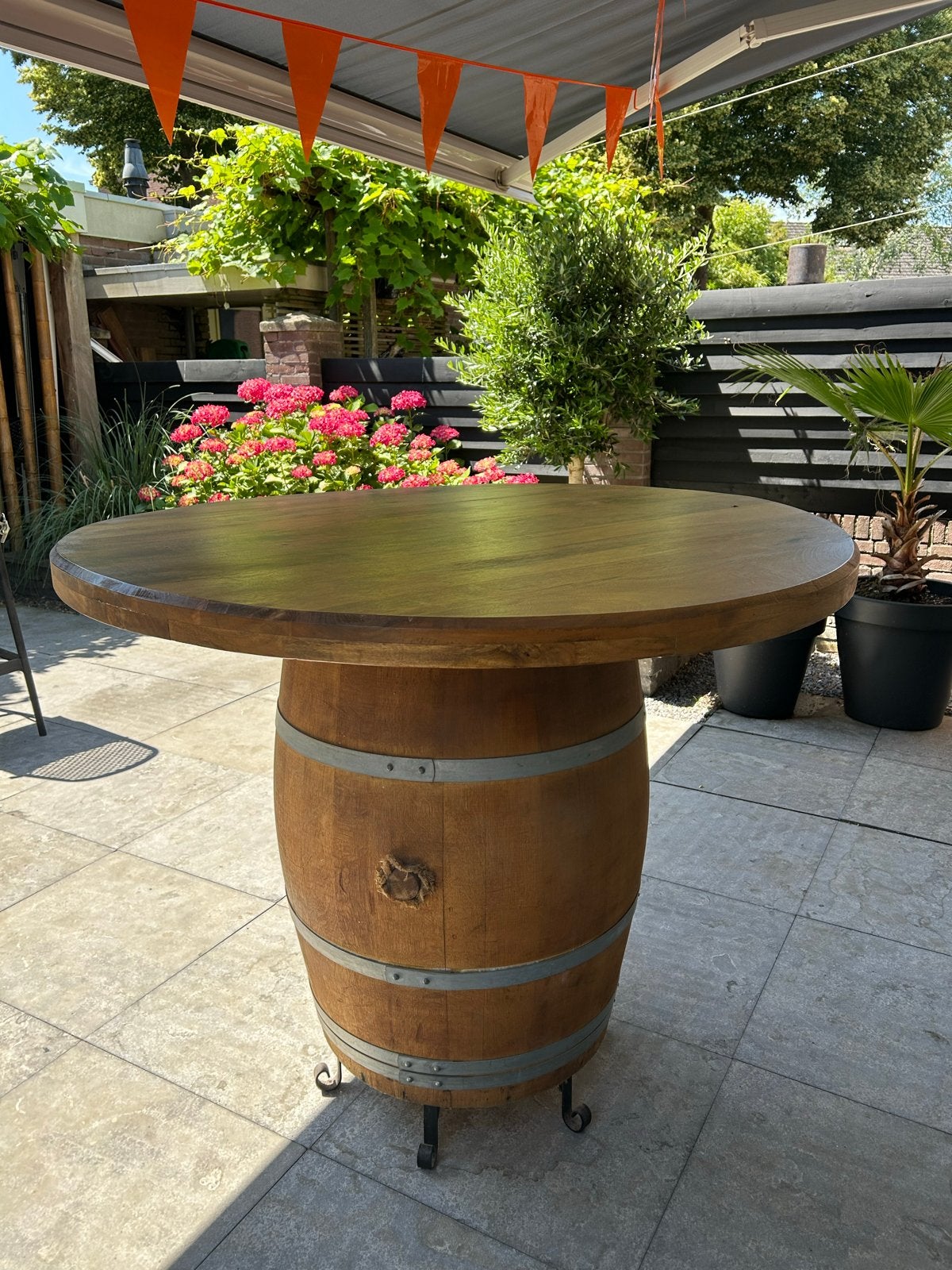 Wijnvat Tafel Hangtafel statafel, Ophalen, Gebruikt