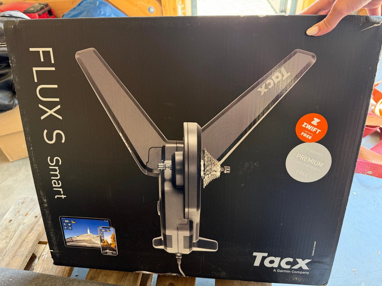 Tacx Flux S Smart fietstrainer met mat, Ophalen of Verzenden, Gebruikt, Overige typen