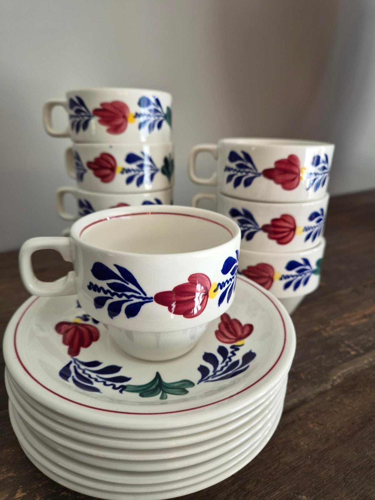 boerenbont koffiekopje, Ophalen of Verzenden, Zo goed als nieuw, Kop(pen) en/of Schotel(s), Aardewerk