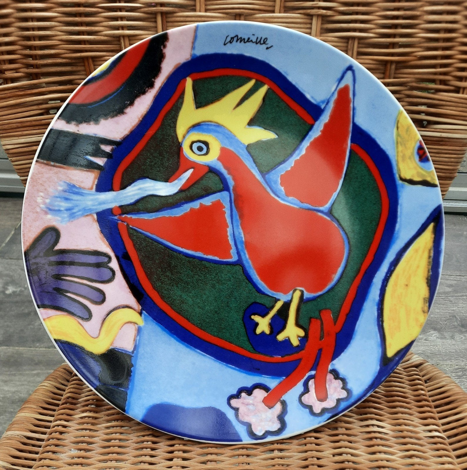 Corneille Wandbord/Schaal - gesigneerd, Antiek en Kunst, Ophalen of Verzenden