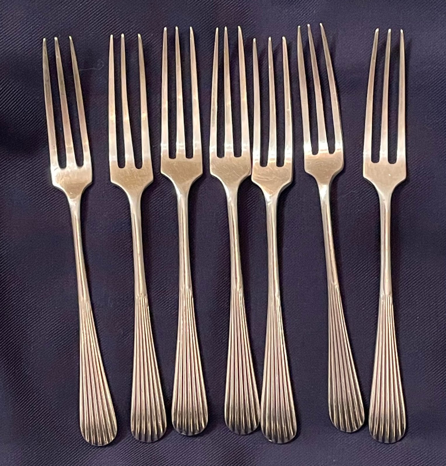 Antieke verzilverde vorkjes set - James Dixon & Sons, Ophalen of Verzenden