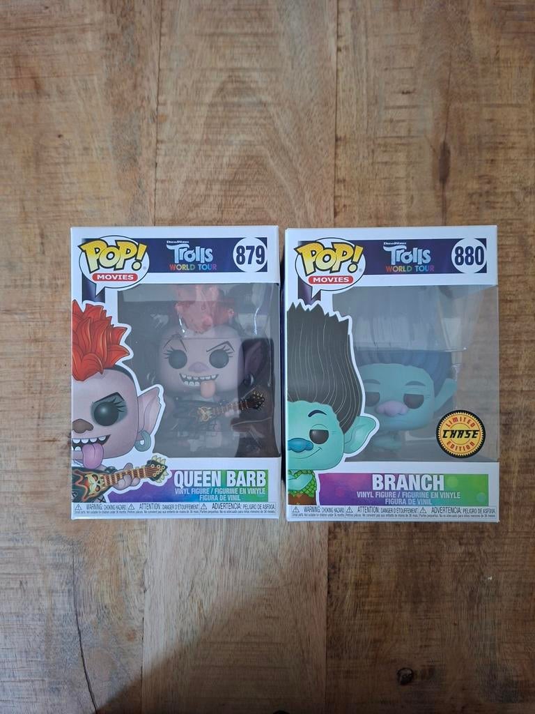 Funko pops Branch Chase en Queen Barb, Trolls World Tour, Ophalen of Verzenden, Nieuw