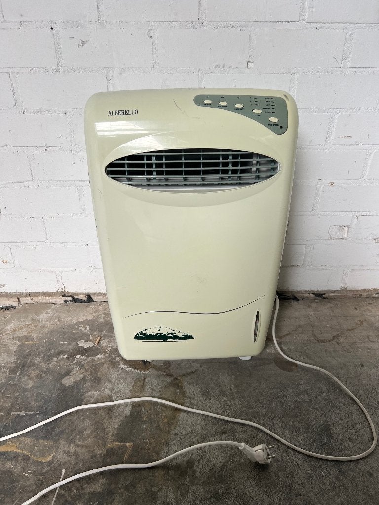 Alberello luchtkoeler ventilator met luchtbevochtiging, Witgoed en Apparatuur, Ventilatoren, Ophalen of Verzenden, Gebruikt, Torenventilator