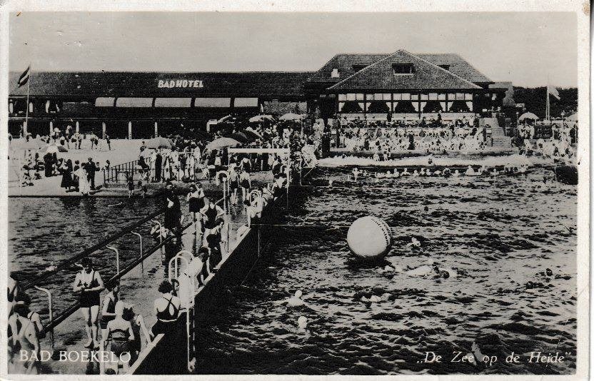 ENSCHEDE - BAD BOEKELO / DE ZEE op de HEIDE, Ophalen of Verzenden, 1940 tot 1960, Ongelopen, Overijssel