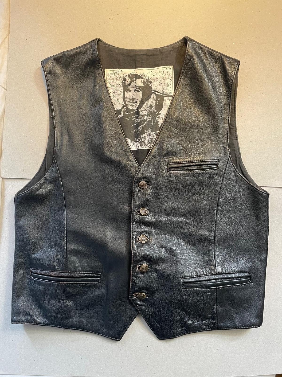 Leren piloten- of motorjas of de 'flying jacket', Ophalen of Verzenden, Zo goed als nieuw, Maat 52/54 (L), Zwart