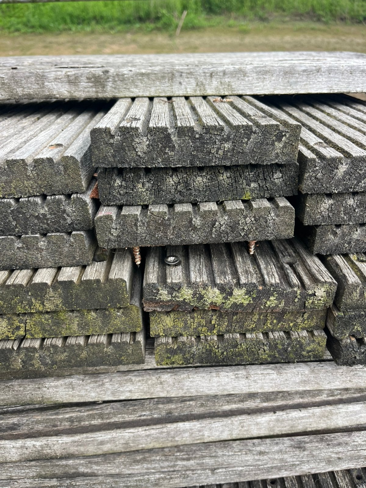 Bankirai hardhouten vlonderplanken gebruikt. 140x25x1000mm, Ophalen, Gebruikt, Hout