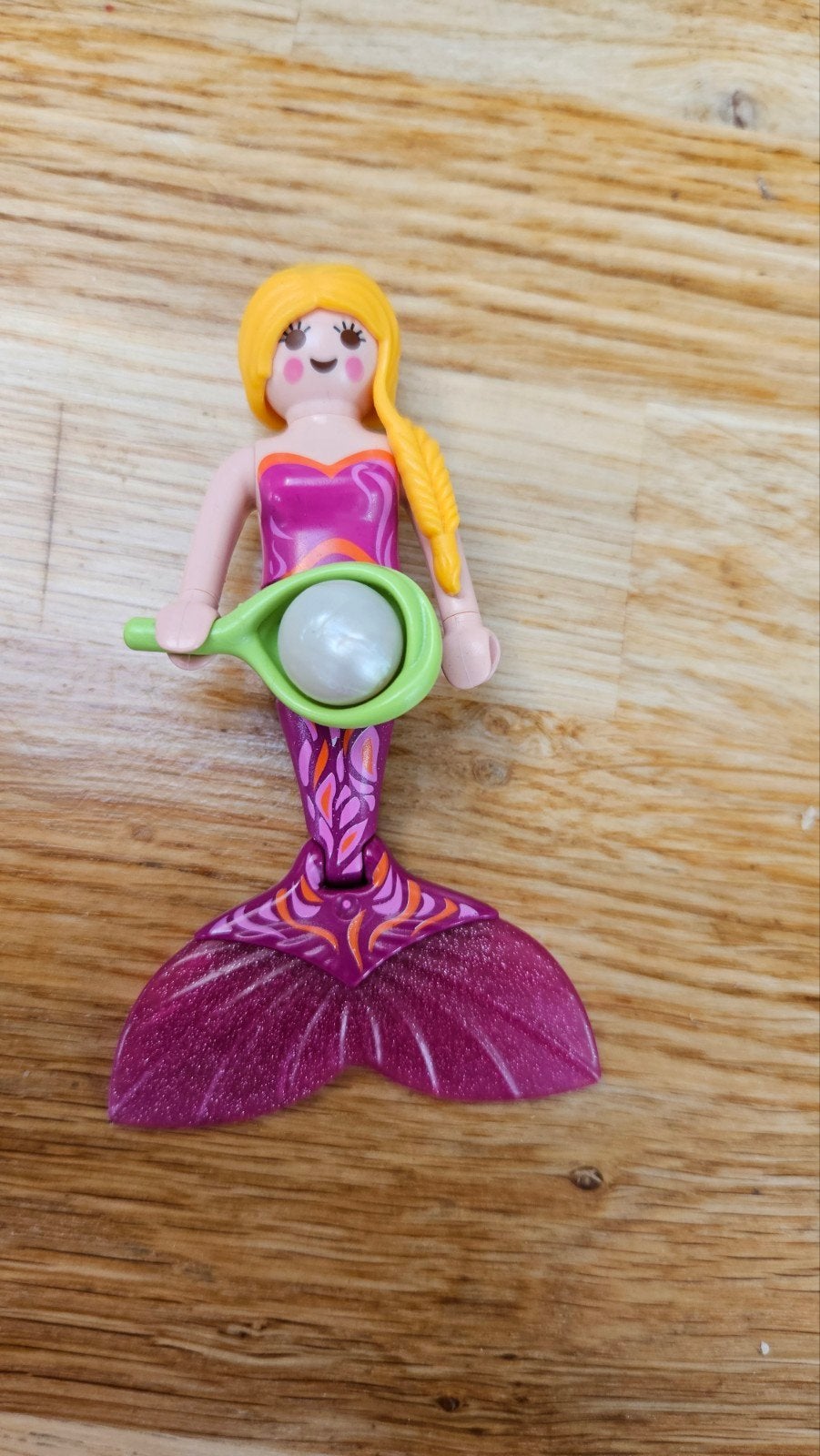 Playmobil zeemeermin met parel in schelp., Ophalen of Verzenden, Gebruikt, Losse onderdelen, Figuren