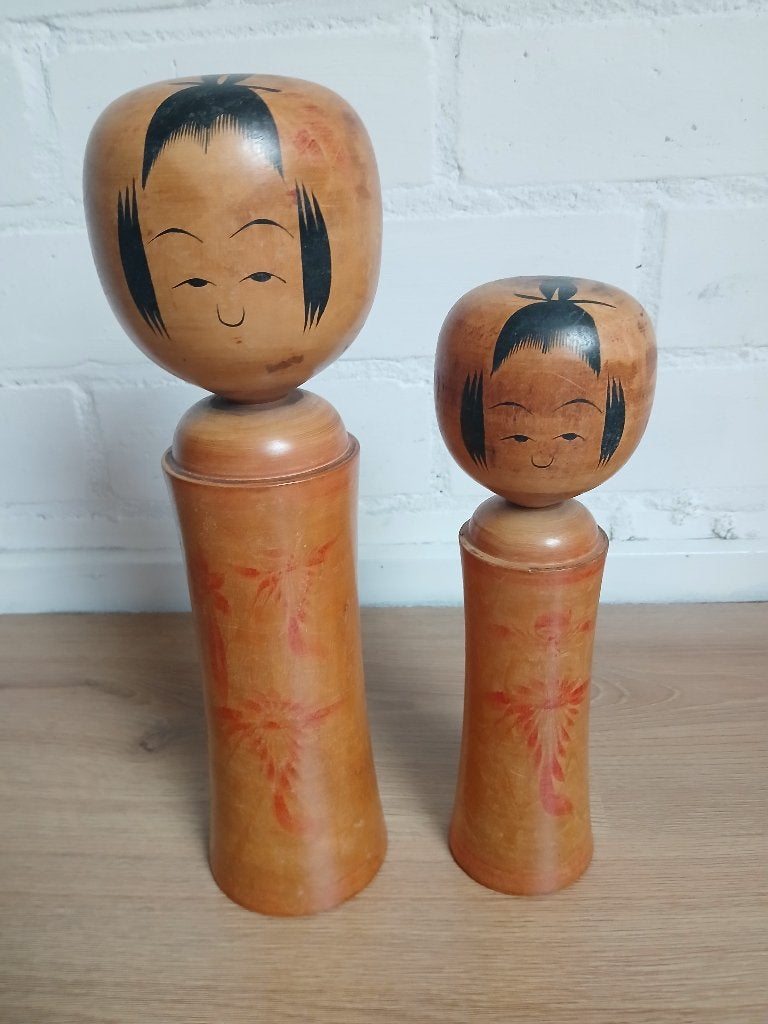 Japanese traditional kokeshi set, Ophalen of Verzenden