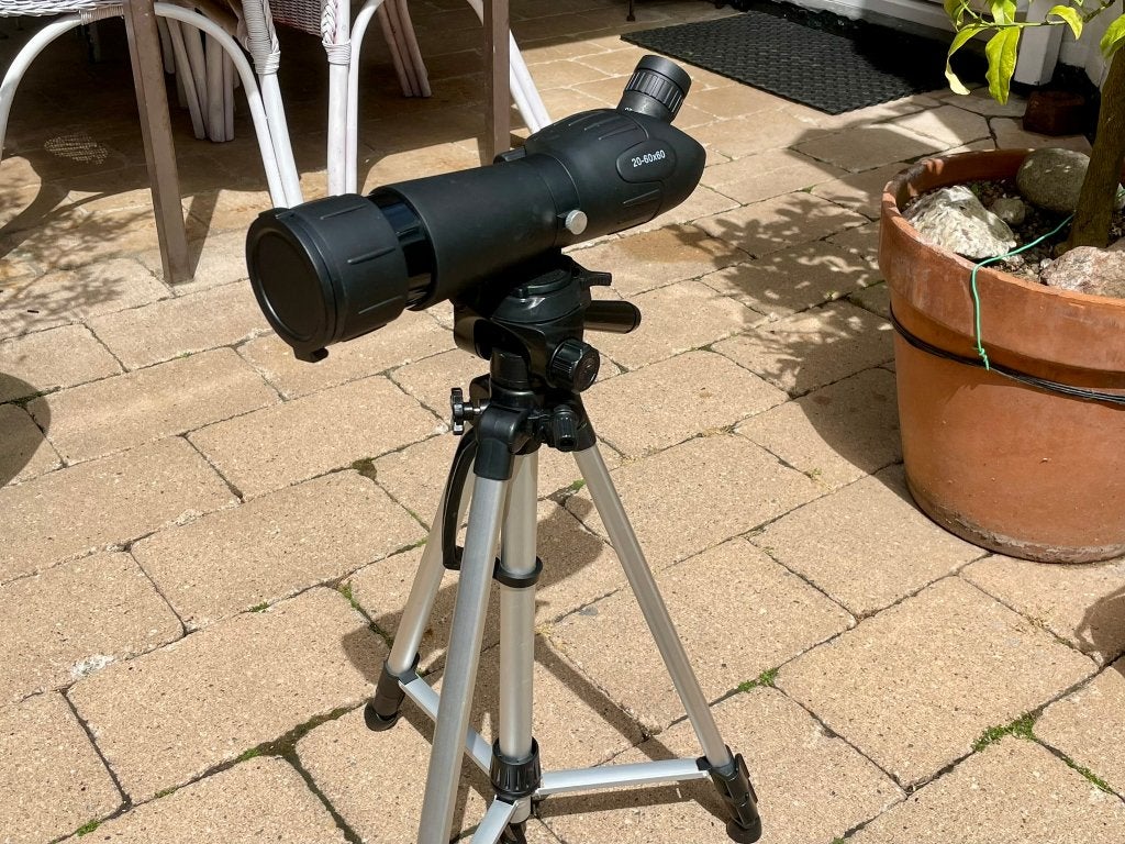 spotting scope 20-60 x 60, Ophalen of Verzenden, Zo goed als nieuw, Minder dan 80 mm, Lenzentelescoop (refractor)