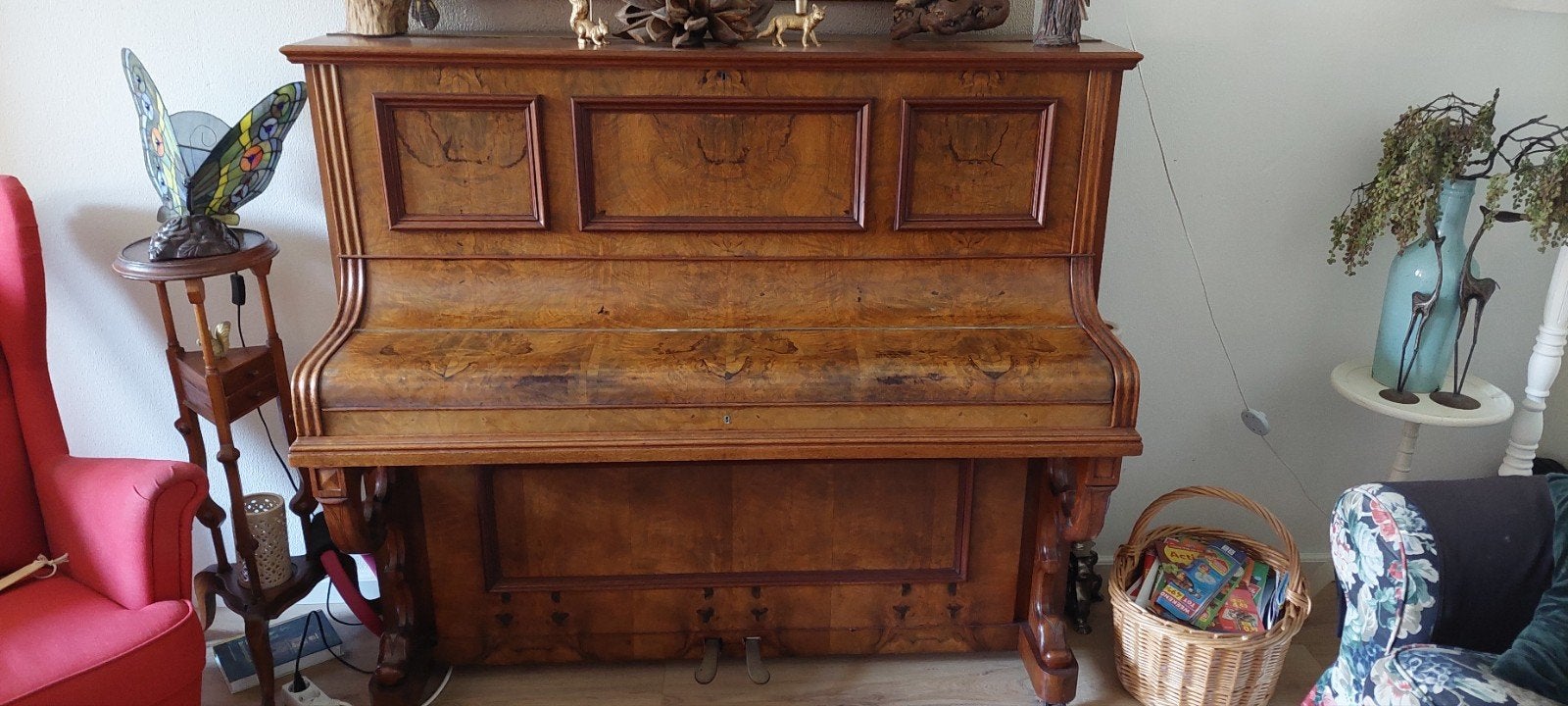 Oude piano - Klassiek en sfeervol, Ophalen, Gebruikt, Bruin, Piano
