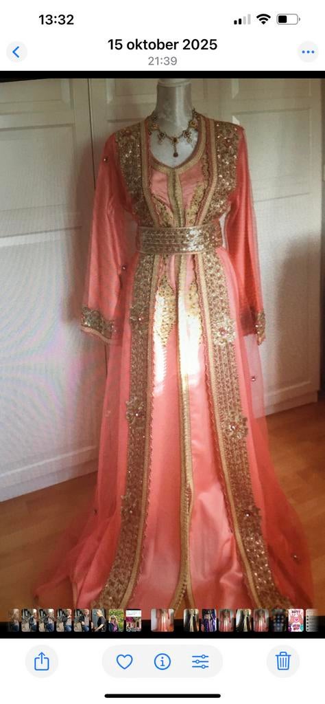 Marokkaanse tekchita, kaftan , djellaba, en Jabador., Overige kleuren, Nieuw, Onder de knie, Ophalen