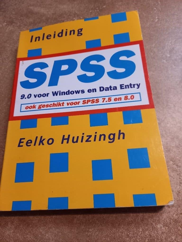 studieboek 'Inleiding SPSS 9.0 voor windows en data entry', Zo goed als nieuw, Eelko Huizingh, Beta, HBO