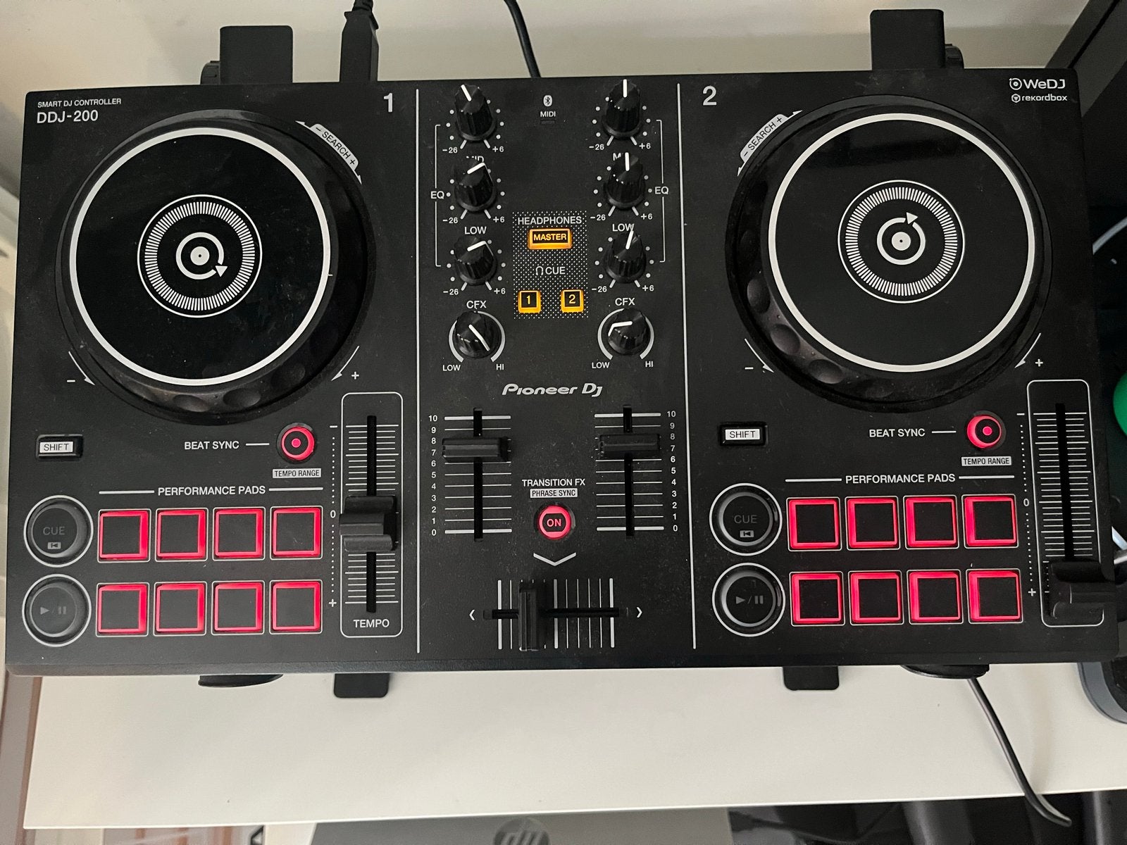Pioneer DDJ-200 Smart DJ Controller met standaard, Ophalen of Verzenden, Zo goed als nieuw, Dj-set, Pioneer