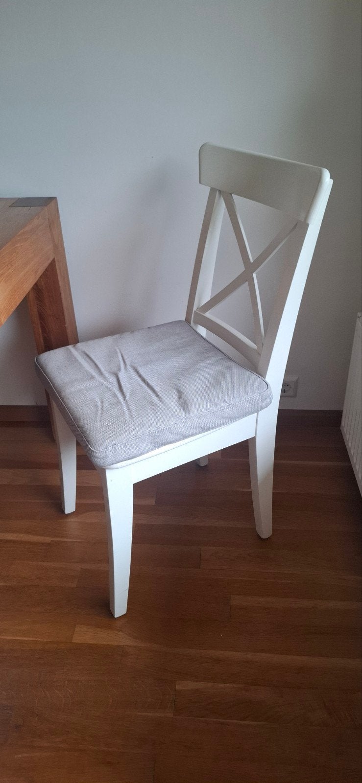 4 IKEA INGOLF eetkamerstoelen, Huis en Inrichting, Stoelen, Ophalen, Gebruikt, Wit, Vier