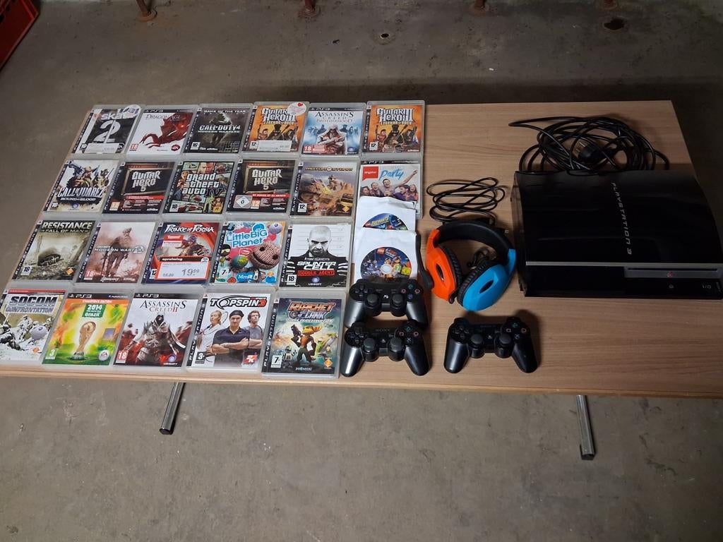 Sony playstation 3 met 24 spellen, Ophalen, Gebruikt