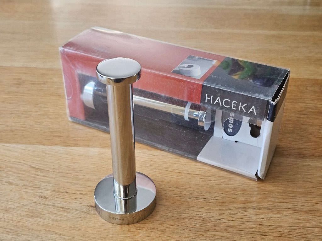 Haceka Kosmos Reserve WC-rolhouder 2x, Ophalen of Verzenden, Zo goed als nieuw, Chroom, Toilet