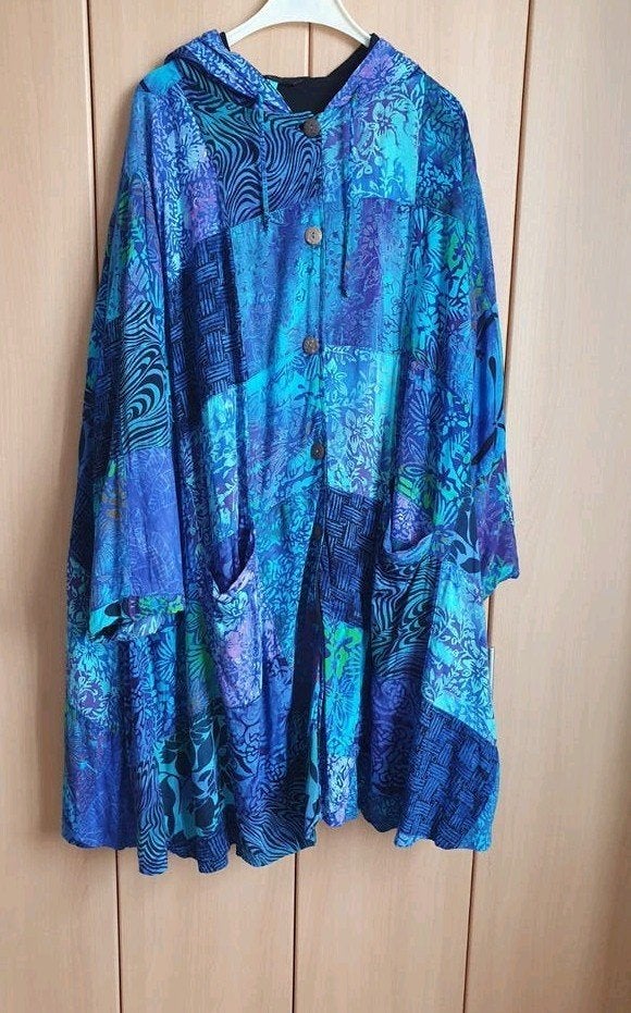 Normal crazy jas  hand made in Indonesië, Blauw, Maat 46/48 (XL) of groter, Ophalen of Verzenden, Normal Crazy