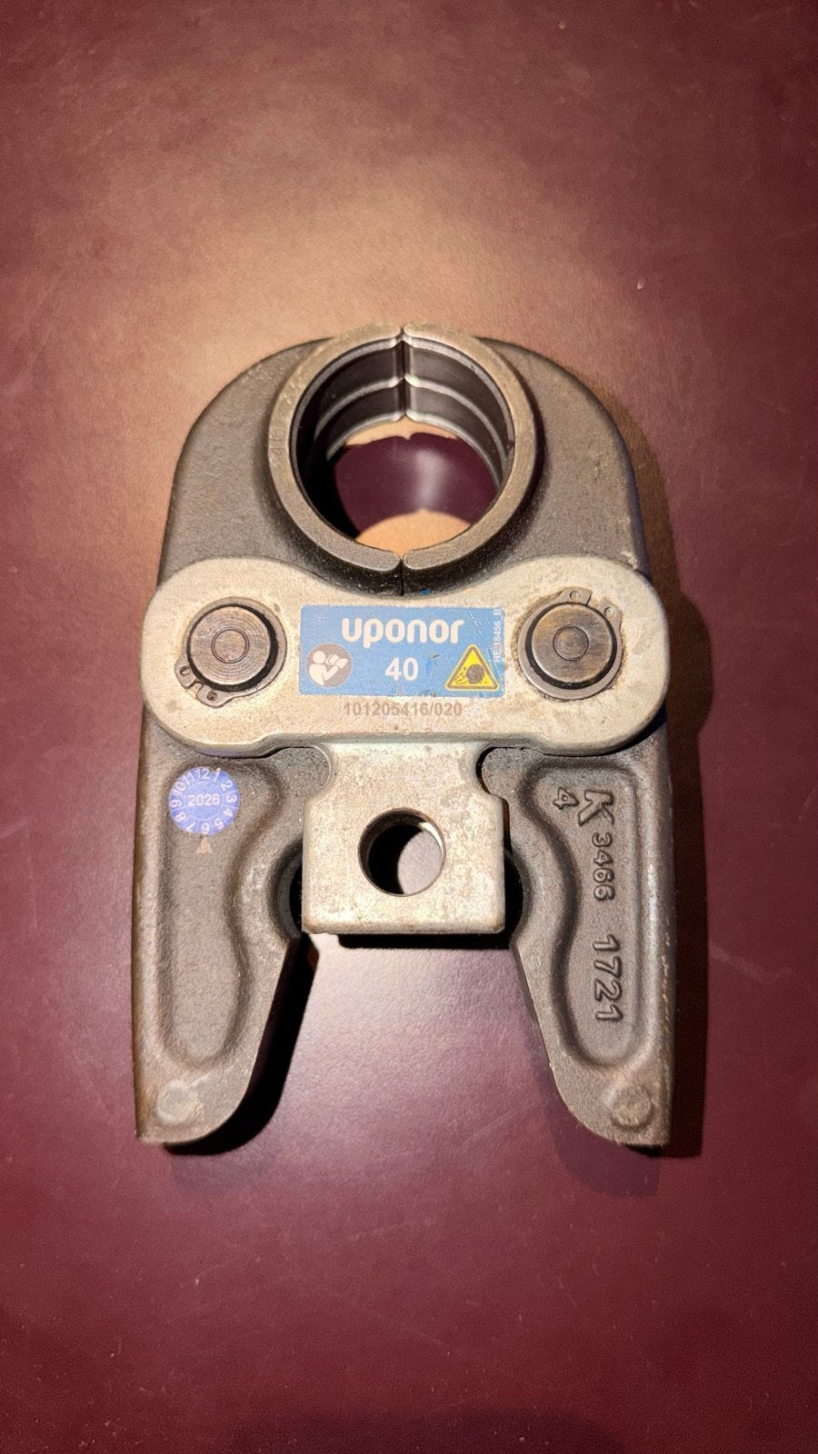 Uponor persbek U40, Ophalen of Verzenden, Gebruikt, Overige typen, Overige merken