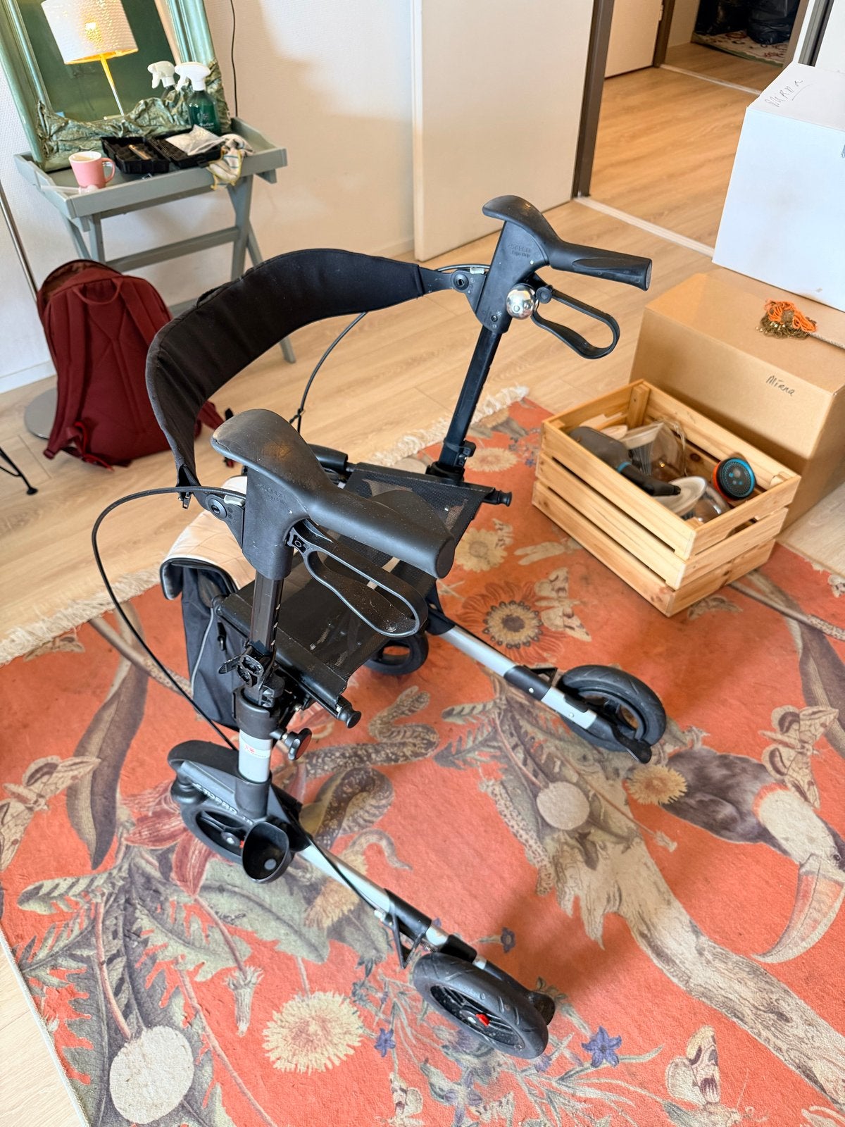 Rollator opvouwbaar top kwaliteit, bel, reflector en remmen, Ophalen, Opvouwbaar, Gebruikt