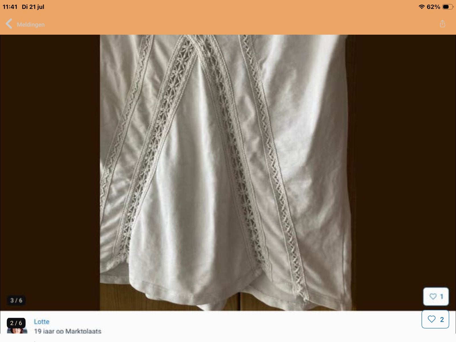 Witte mouwloze top met kanten details - Maat M, Maat 38/40 (M), Verzenden, Wit, Zo goed als nieuw