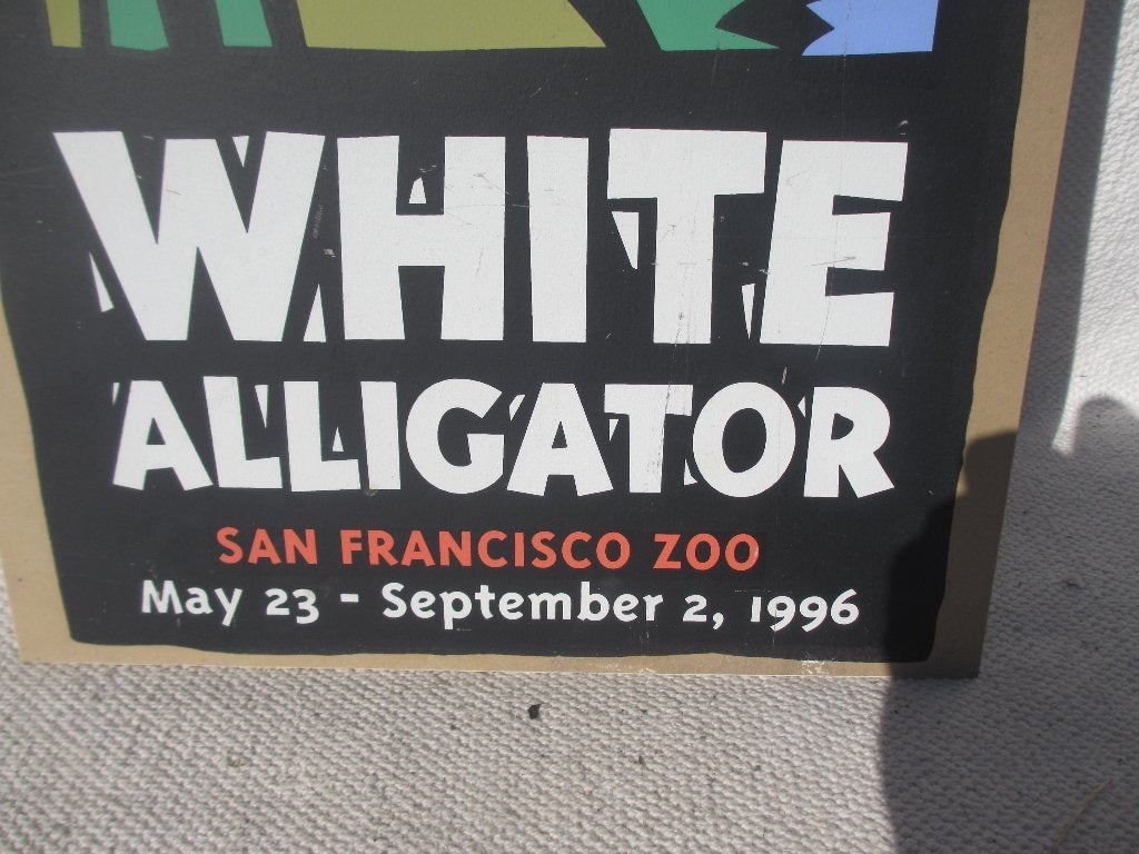 Zeefdruk / Affiche WHITE ALLIGATOR / San Francisco, Antiek en Kunst, Kunst | Litho's en Zeefdrukken, Zeefdruk, Ophalen of Verzenden