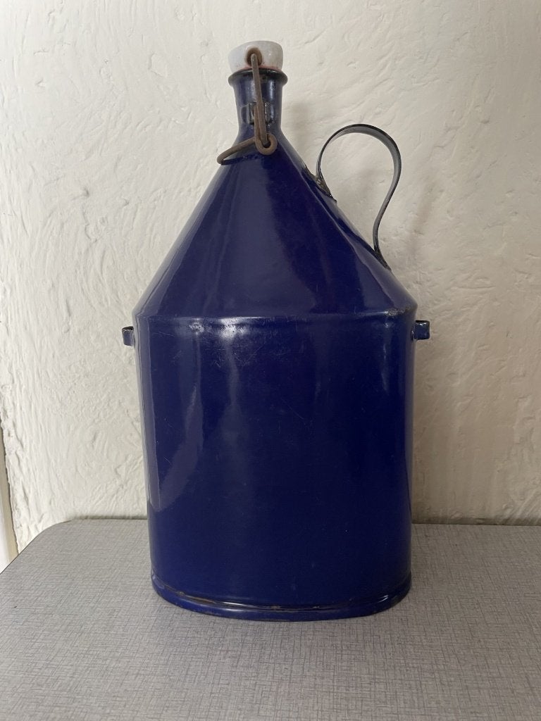Vintage Emaille Veldfles - Donkerblauw, Ophalen of Verzenden