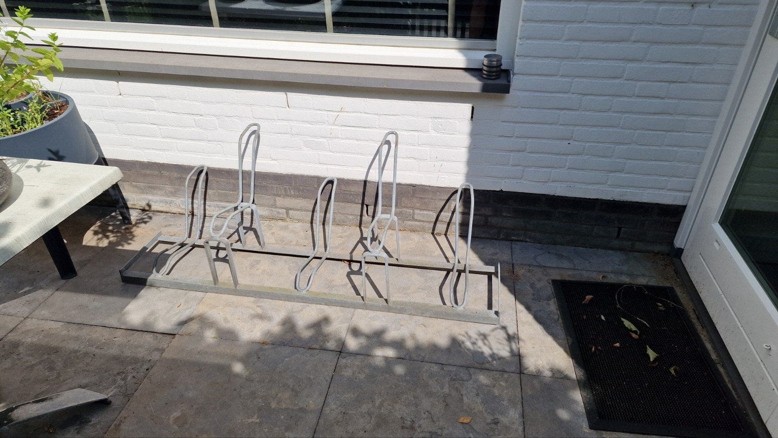 Gegalvaniseerd fietsenrek voor 5 fietsen (3 laag, 2 hoog), Ophalen