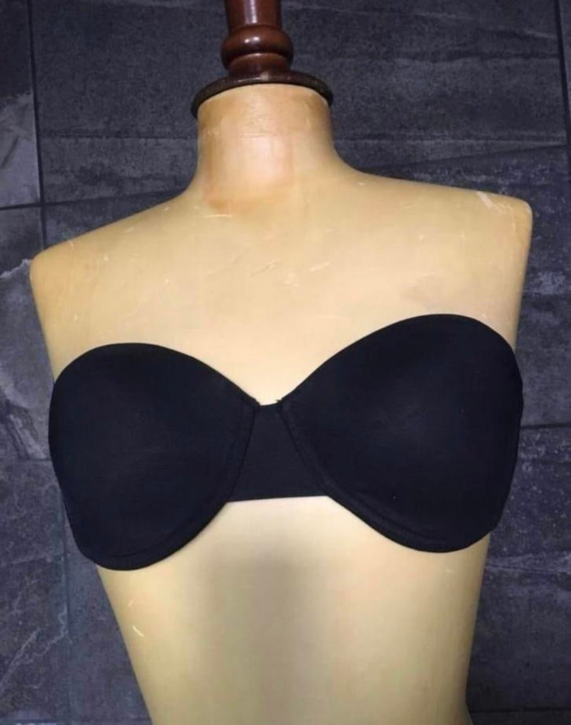 Nieuwe Queentex Zwarte BH 70B - Perfecte Pasvorm, Kleding | Dames, Ondergoed en Lingerie, Ophalen of Verzenden, Zwart, BH