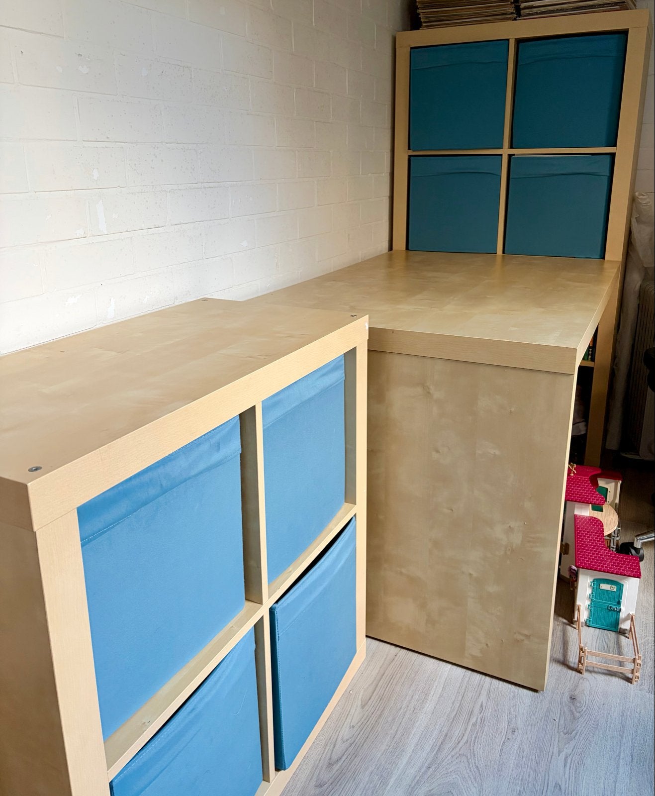 IKEA Bureau-kast combinatie met opbergruimte, Ophalen, Opbergruimte, Gebruikt, Hout