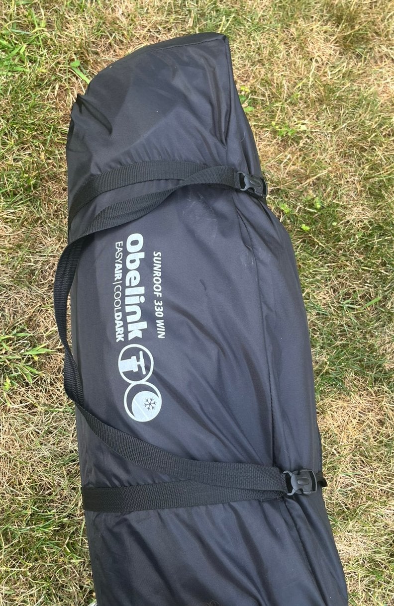 Obelink sunroof easyair 330 darkcool, Caravans en Kamperen, Ophalen, Zo goed als nieuw