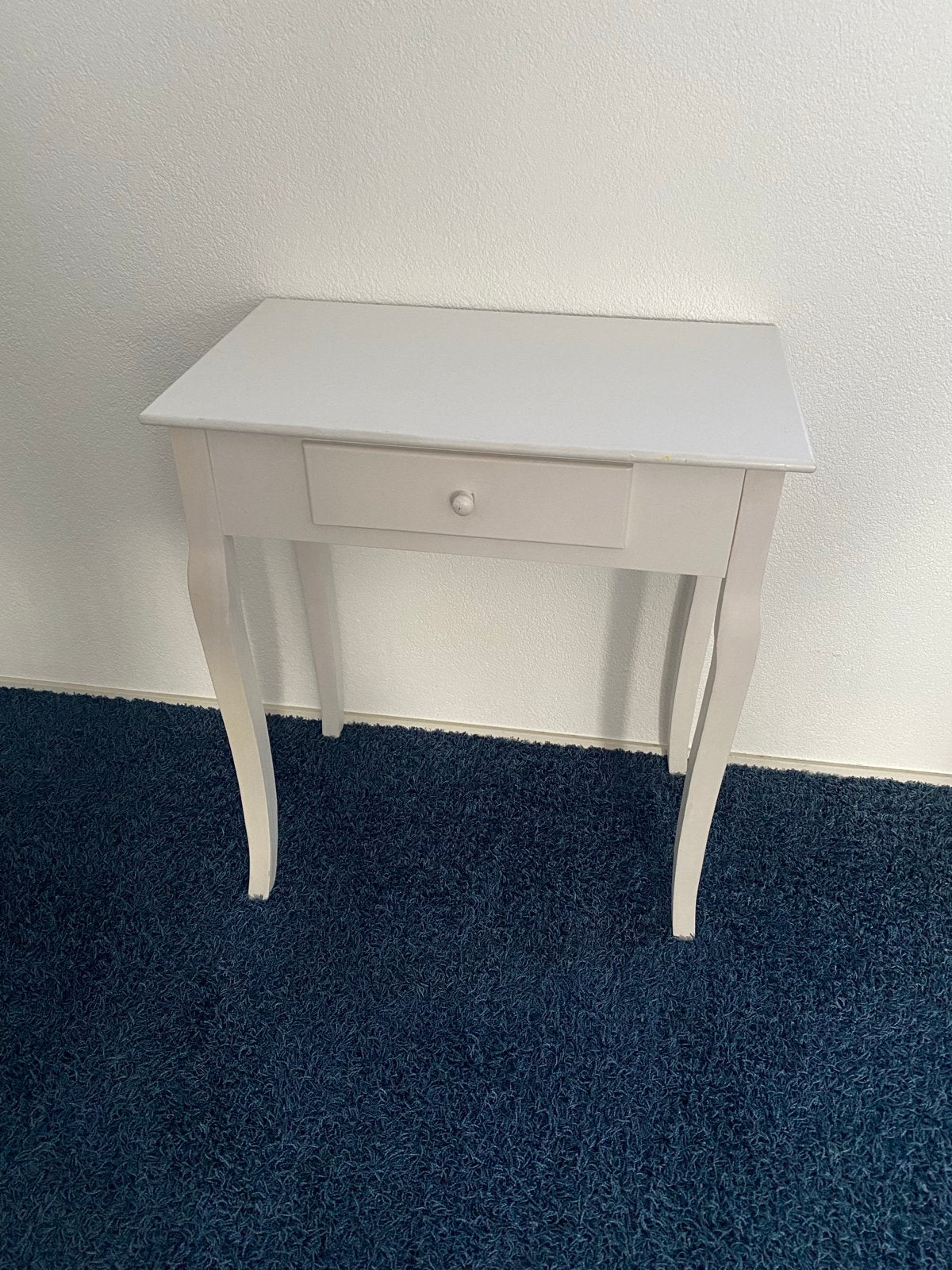 Beliani Albia houten sidetable wit met lade, Ophalen, Gebruikt, 50 tot 100 cm, Overige houtsoorten