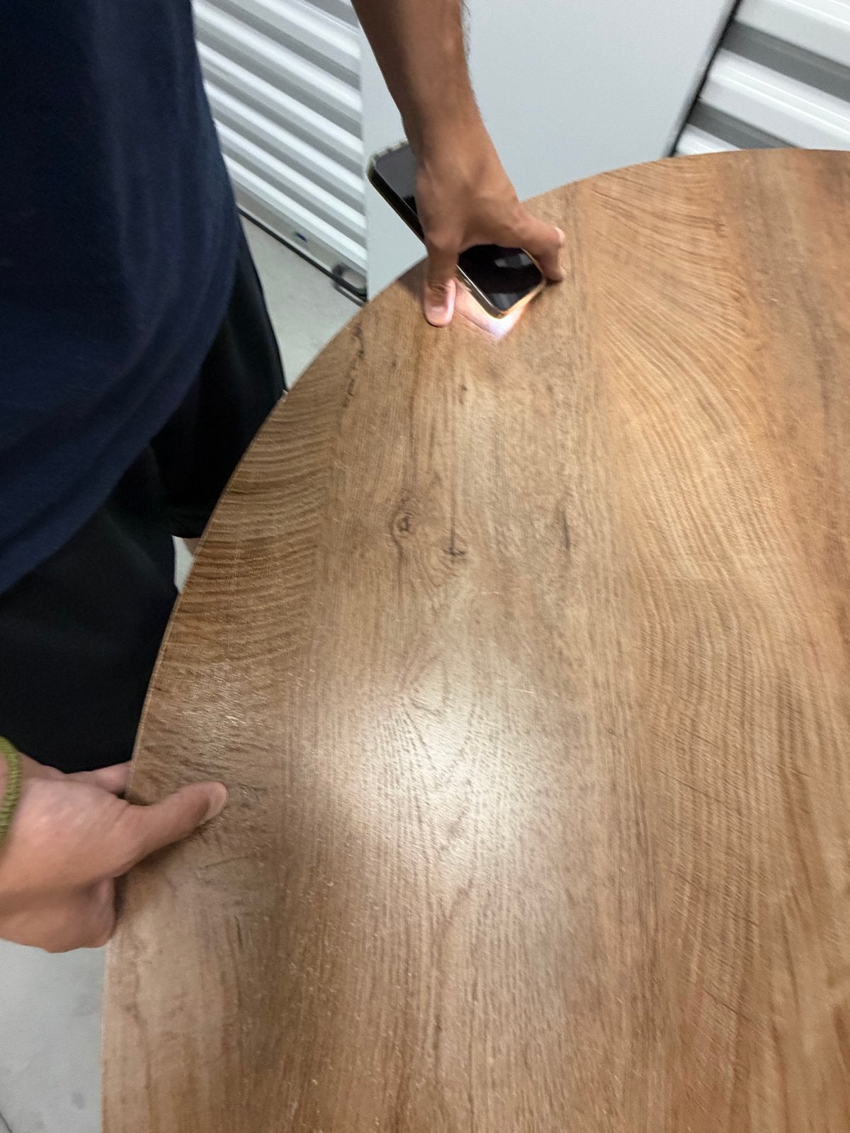 Ronde eettafel met 4 stoelen - ø115 x 76 h, Ophalen, Gebruikt, 100 tot 150 cm, Rond