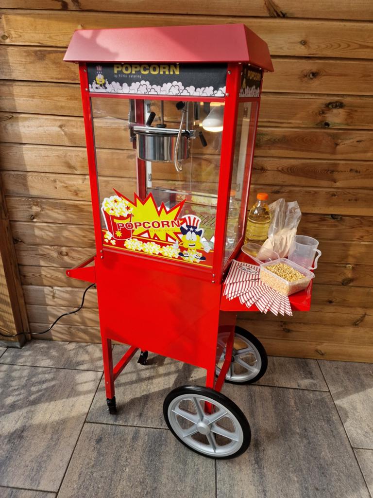 Popcornmachine met kar te huur, Ophalen of Verzenden, Nieuw, Overige