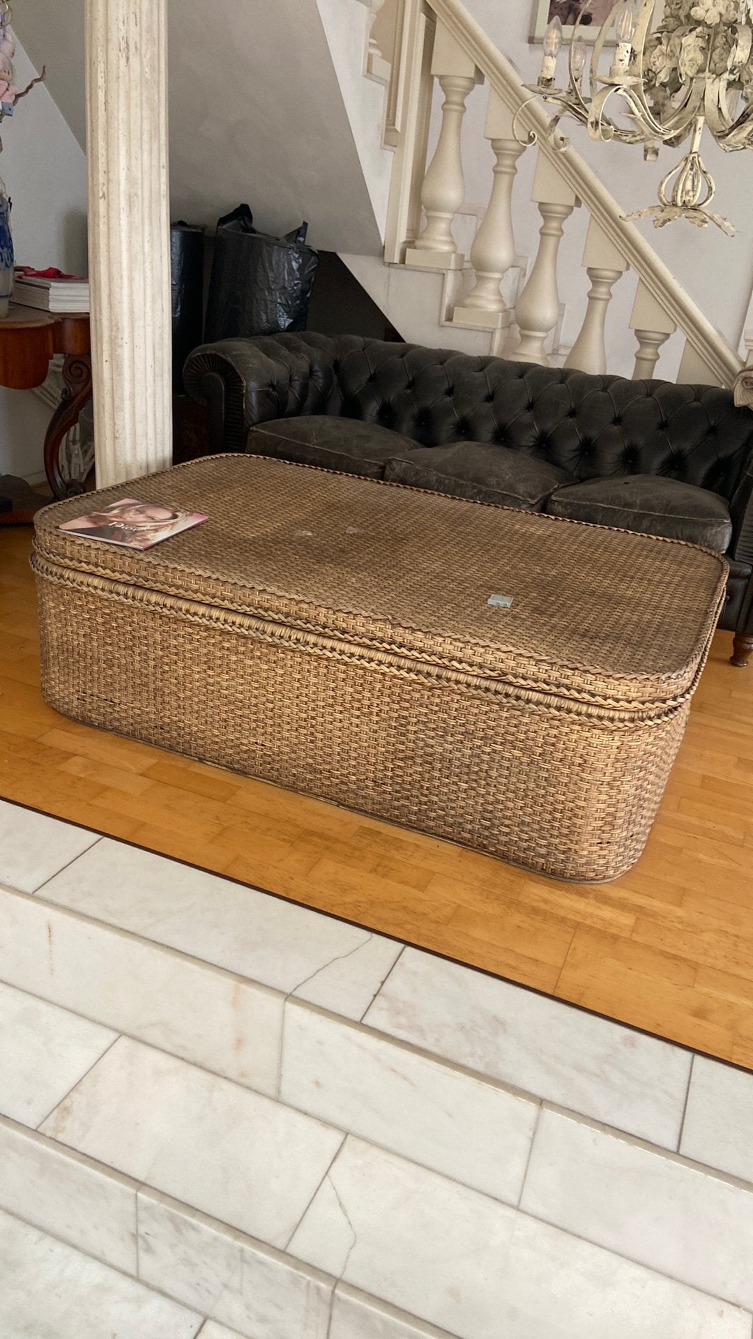Mand tafel groot, Ophalen of Verzenden, Zo goed als nieuw, 50 tot 75 cm
