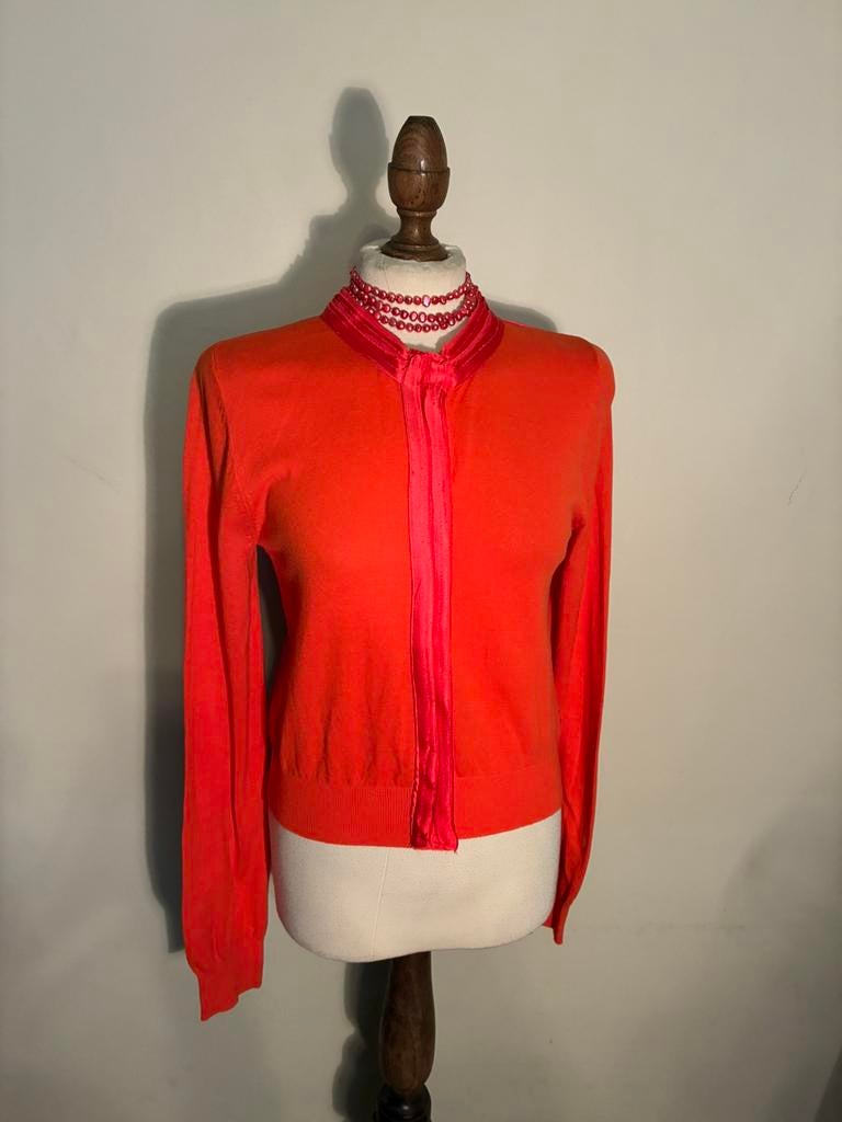 JUST IN CASE VEST ORANJE/ROOD, Verzenden, Zo goed als nieuw, Maat 38/40 (M), Oranje