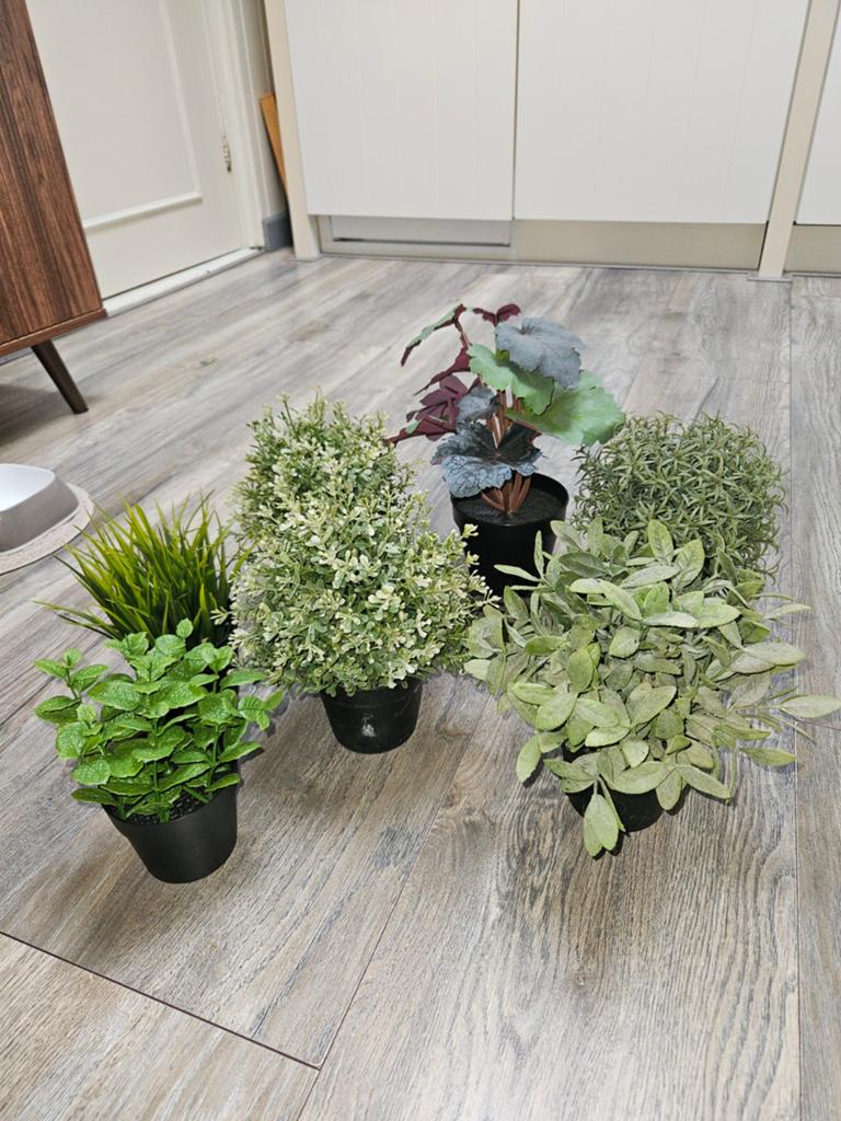 7 kunstplantjes, Ophalen of Verzenden, Gebruikt, IKEA