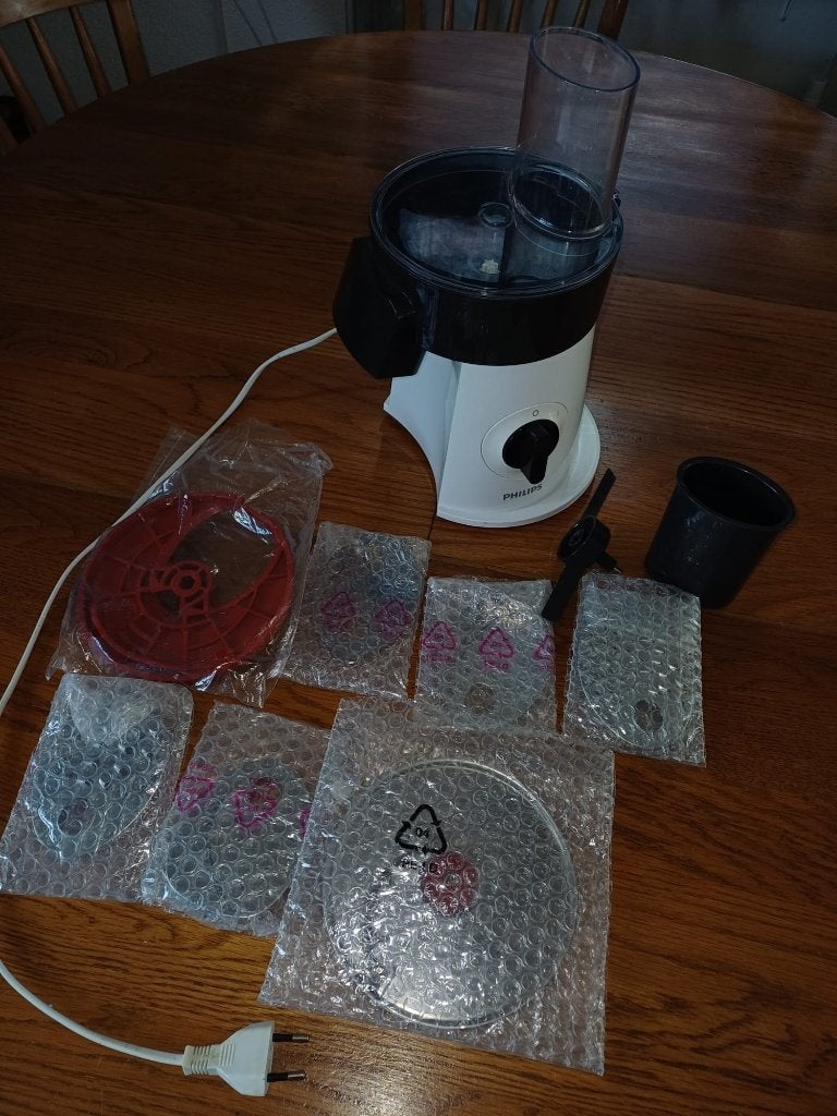 foodprocessor salademaker Philips HR1388/80 keuken, Ophalen, Zo goed als nieuw, Metaal, Snijmachine