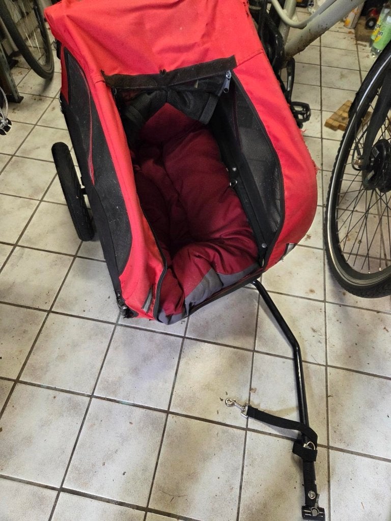 honden fietskar, Ophalen, Gebruikt