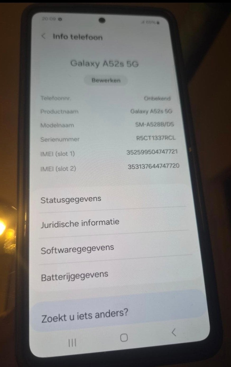Samsung Galaxy A52s 5G (128 GB), Telecommunicatie, Ophalen, Paars, Touchscreen, Zo goed als nieuw