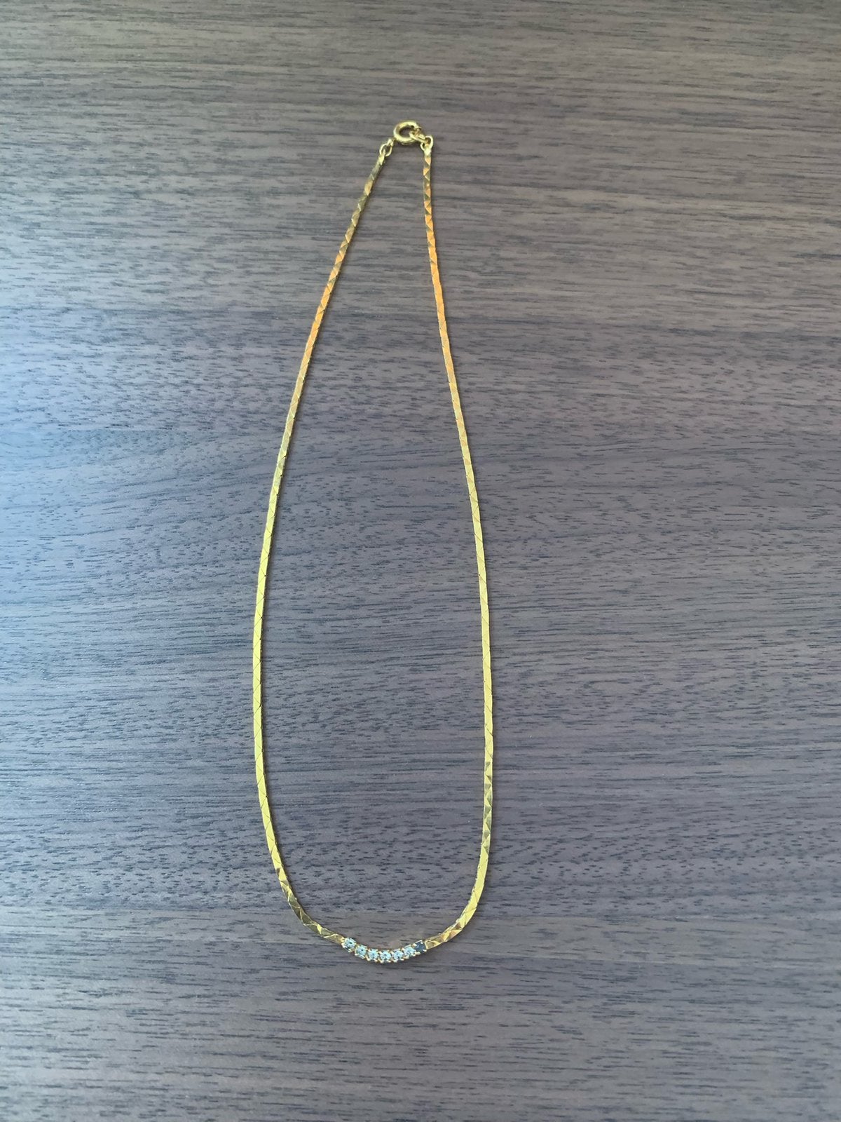 Ketting met steentjes, Ophalen of Verzenden, Zo goed als nieuw, Grijs, Overige materialen