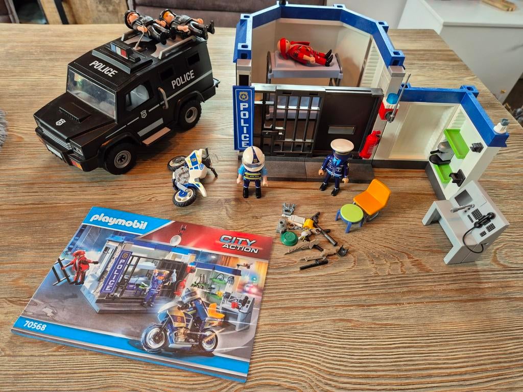 Playmobil Politie Set 70568 - Politiebureau en Voertuigen, Kinderen en Baby's, Speelgoed | Playmobil, Ophalen of Verzenden, Zo goed als nieuw