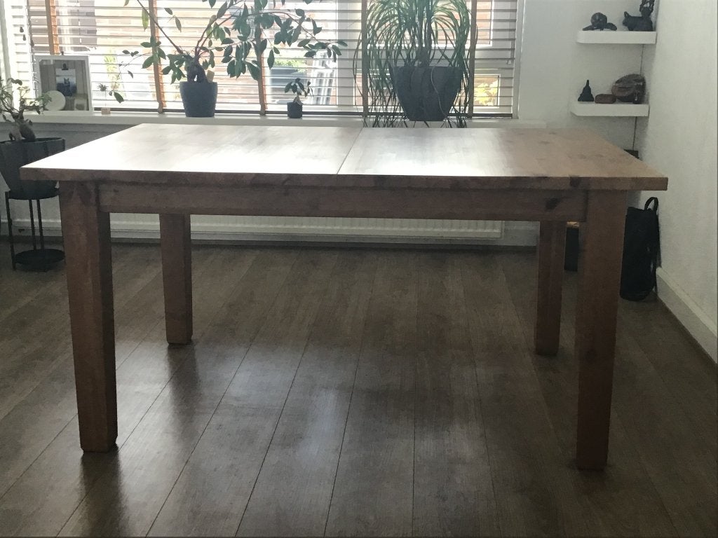 Eettafel uitschuifbaar, Ophalen, Gebruikt, 200 cm of meer, 50 tot 100 cm