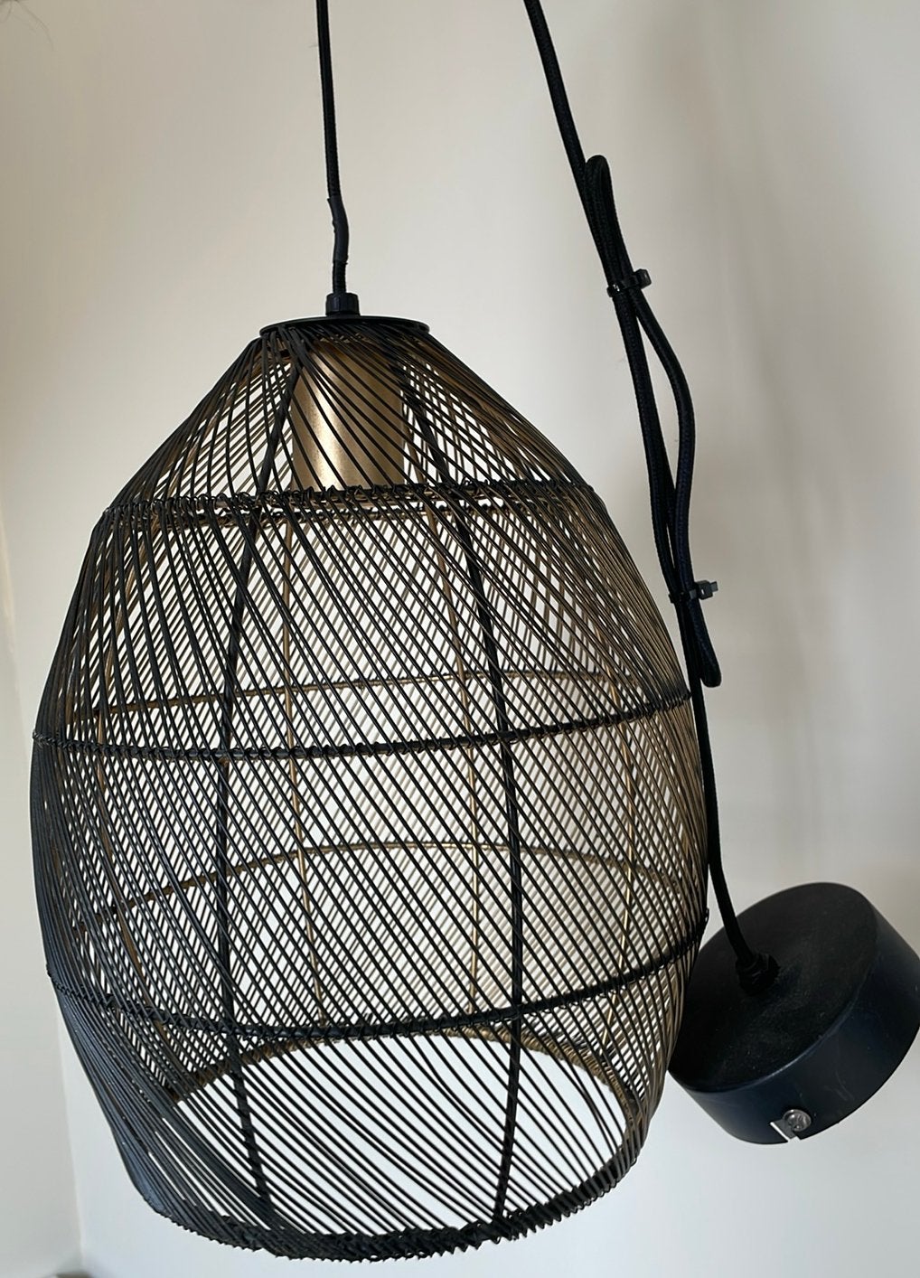 Hanglamp Merola zwart goud, Ophalen of Verzenden, Zo goed als nieuw, Minder dan 50 cm