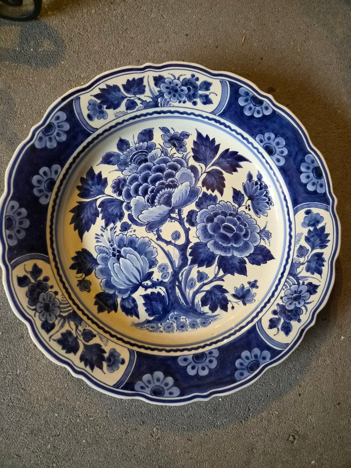 Wandbord De Koninklijke Porceleyne Fles Delfst Blauw, 35 cm, Ophalen