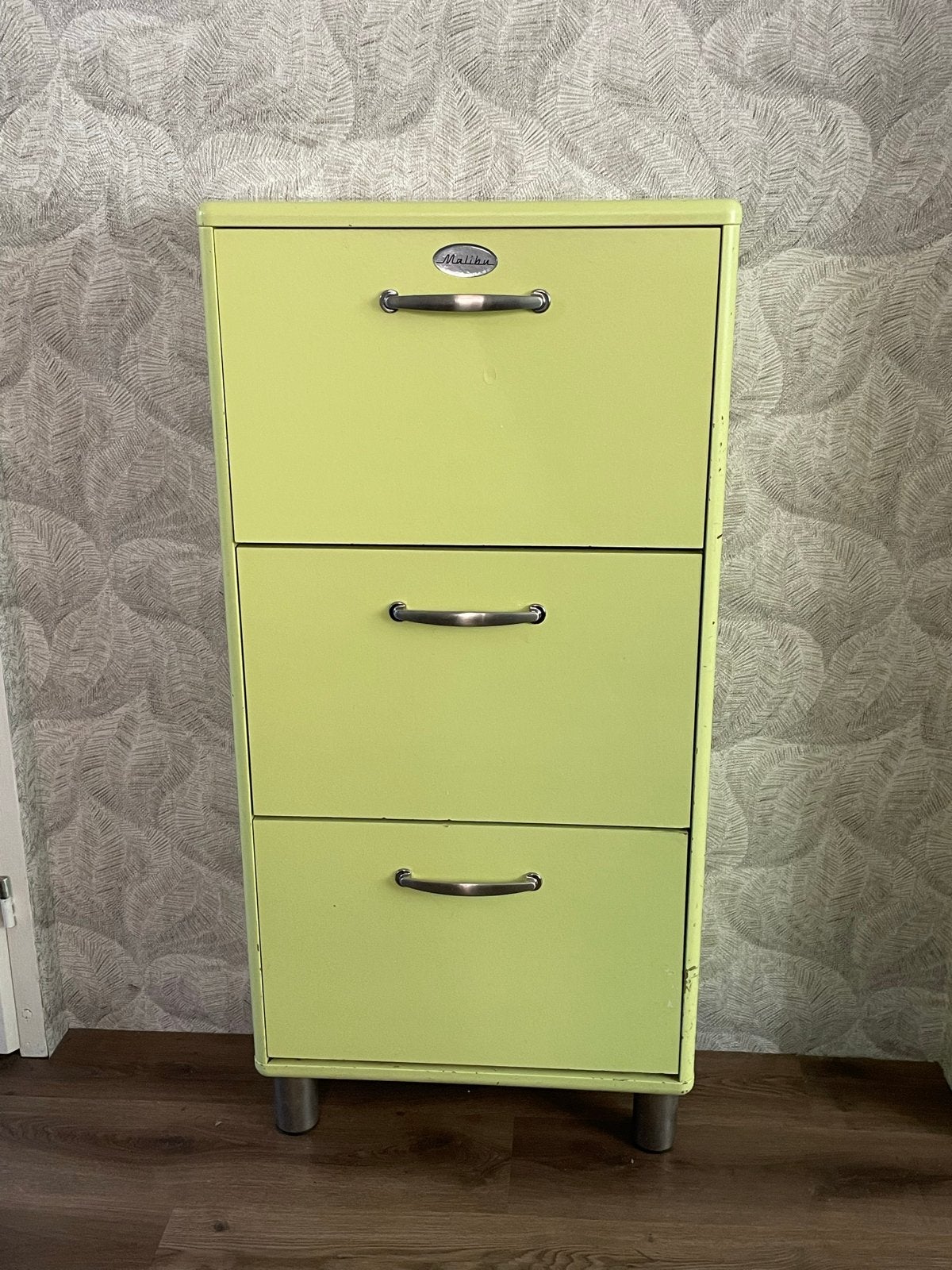 Malibu schoenenkast - vintage groen, Ophalen, Gebruikt