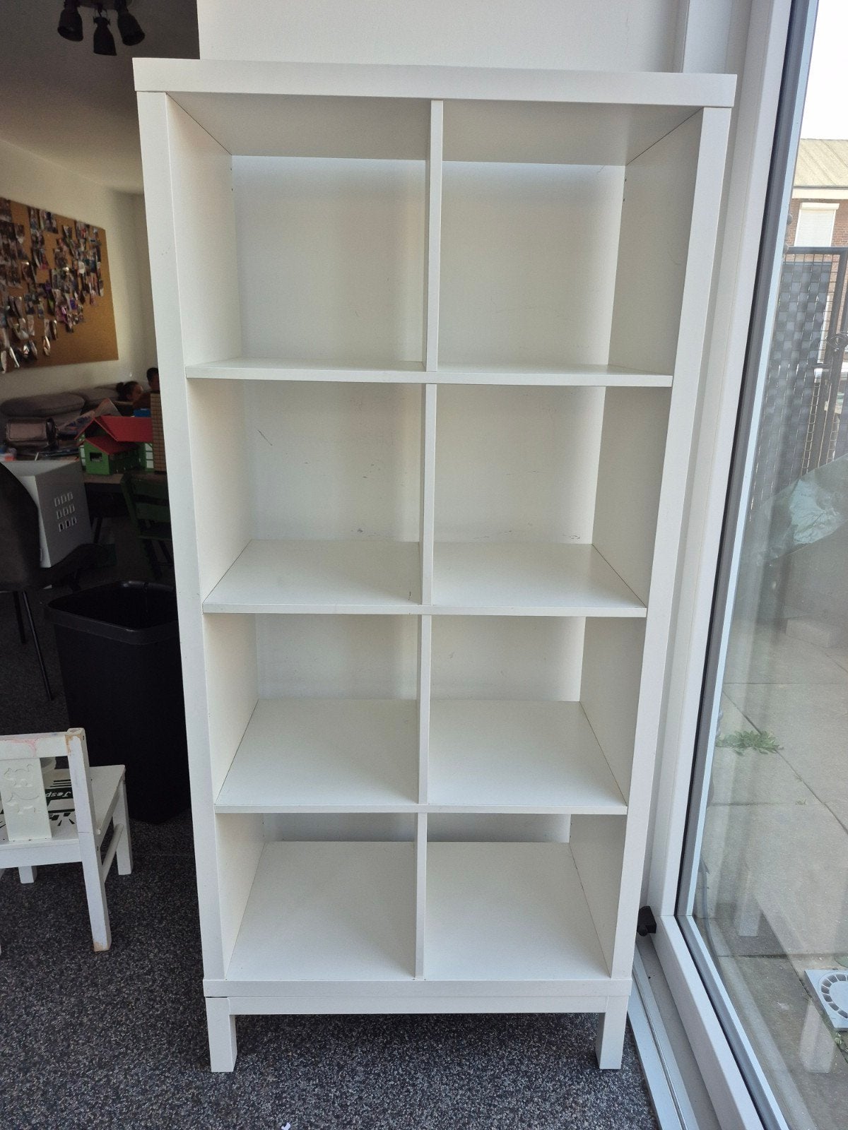 IKEA Kallax kast 8 vakken wit, Ophalen, Met plank(en), Gebruikt, Modern, Scandinavisch