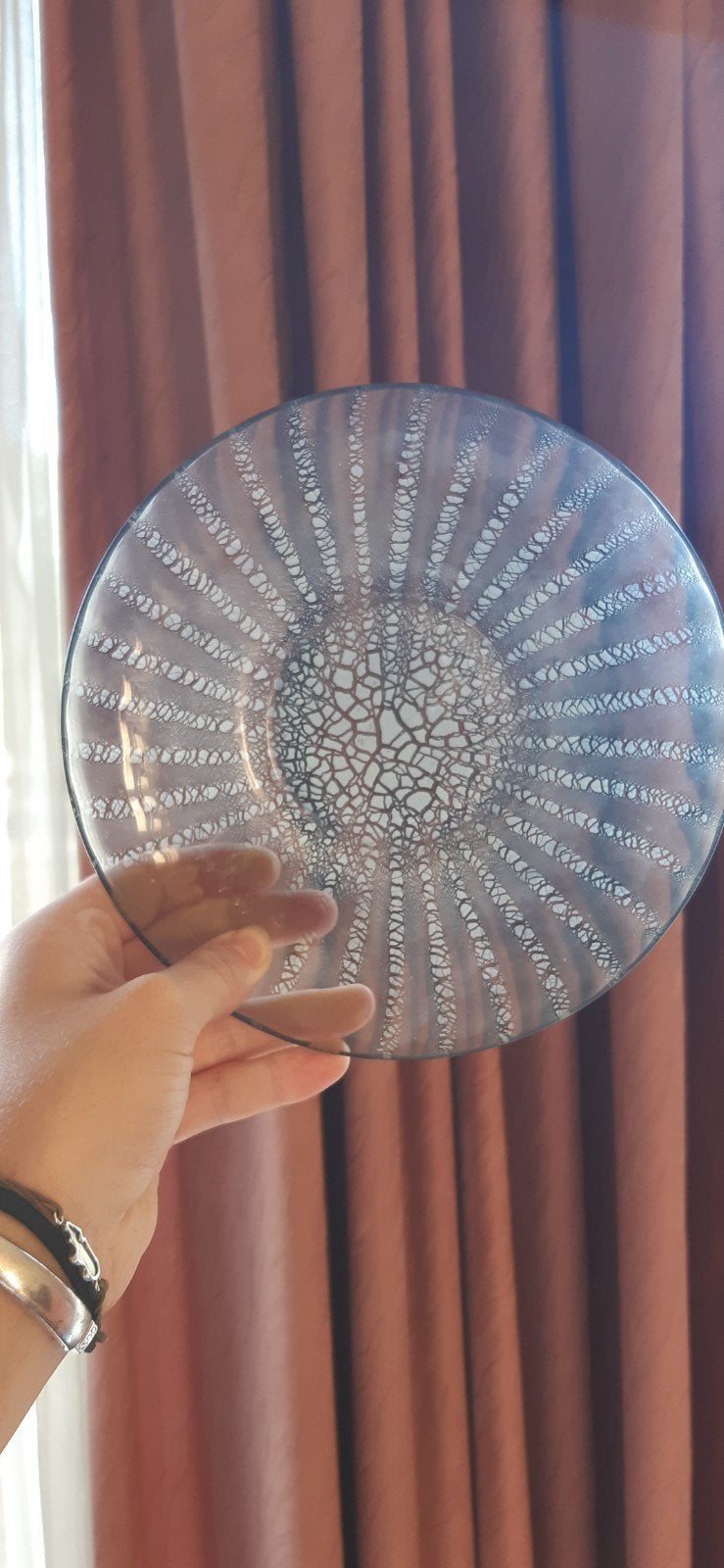Copier Leerdam :kleine drijfschaal D18cm  tin craquele, Antiek en Kunst, Ophalen of Verzenden